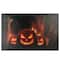 LED Lighted Jack-O-Lanterns in a Cemetery Halloween Canvas Wall Art